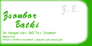 zsombor batki business card